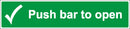 Push bar to Open Sign 450x100 Correx