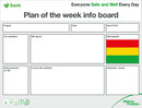 Plan of the week info board 2440 X 1830mm Composite