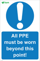 All PPE must be worn beyond this point!