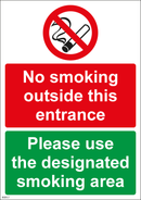 No Smoking Sign - No smoking out side this entrance
