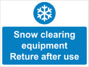 Snow clearing equipment 600mm x 450mm in Frames