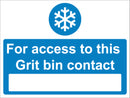 For access to this Grit bin contact 600mm x 450mm in Frames