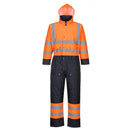 Hi-Vis Contrast Winter Coverall Orange/Navy