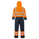 Hi-Vis Contrast Winter Coverall Orange/Navy