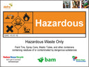 Waste Sign Hazardous 600x450 Correx