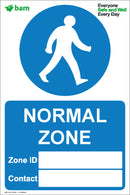 Normal Zone Sign 400 x 600mm Correx