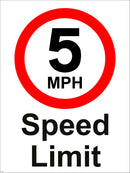 5mph Speed Limit 400mm x 600mm Correx