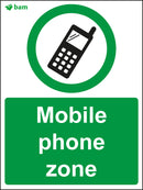 Mobile phone zone Sign 450x600 Correx