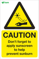 Apply sunscreen 400 x 600mm Correx
