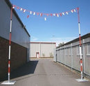 GS6 Post Barrier 7.3m posts 5m Bunting