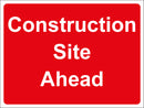 Temporary Sign - Construction Site Ahead