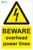 BEWARE overhead power lines
