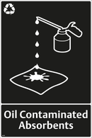 Waste Sign - Oil Contaminated Absorbents
