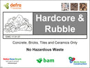 Waste Sign - Hardcore & Rubble