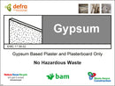 Waste Sign - Gypsum