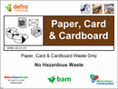 Waste Sign - Paper, Card & Cardboard