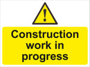 Construction work in progress 600mm x 450mm Correx