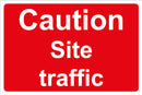 Caution Site traffic 900mm x 600mm Correx