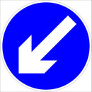 Arrow diagonal Sign 600mm x 600mm