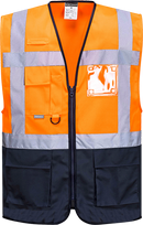Two Tone Executive Zipped Hi Vis Vest