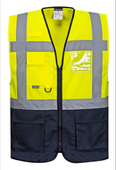 Two Tone Executive Zipped Hi Vis Vest