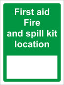 First Aid Sign - First aid fire and spill kit location
