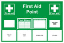 First Aid Sign - First aid point board