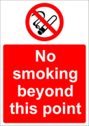 No Smoking Sign - No smoking beyond this point