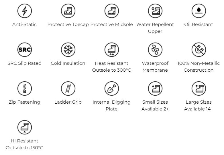 Rockfall Titanium Hi Leg Side Zip Boot BAM Site Direct