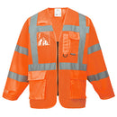 Executive Zipped Hi Vis Long Sleeved Vest