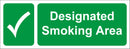 Smoking Sign - Designated Smoking Area