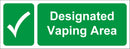 Smoking Sign - Designated Vaping Area