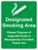 Smoking Sign - Designated Smoking Area