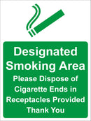 Smoking Sign - Designated Smoking Area