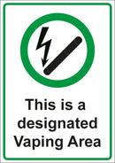 Smoking Sign - This is a designated vaping area
