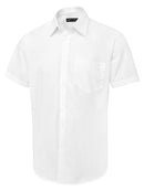 Mens Tailored Fit Short Sleeve Poplin Shirt
