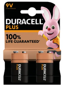 Duracell Plus 9V Battery Pk2-1168138