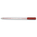 BALL PEN CLR BARREL MED RED PK50-5487351