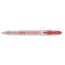ROLLER GEL PEN CLR BARREL RED PK12-1195792