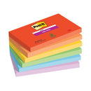 Post-It S/Stick Notes 76x127 Ast Pk6-1000931