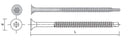 Selkent Countersunk Insulation Screw Bugle Head
