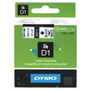 Dymo D1 Label Tape 12x7m Blk/Wht Pk5-4242522