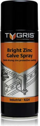 Tygris Bright Zinc Galvanising Spray 35% Zinc Content 400Ml