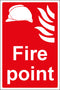 Fire Point Sign 200x300 Correx