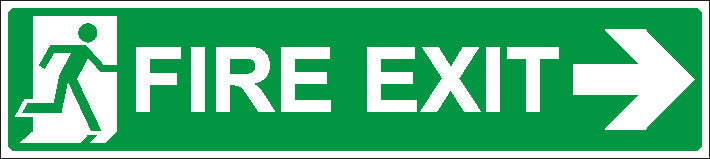 Fire Exit Sign 450x100 Correx