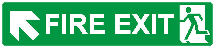 Fire Exit Sign 450x100 Correx