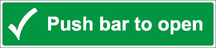 Push bar to Open Sign 450x100 Correx