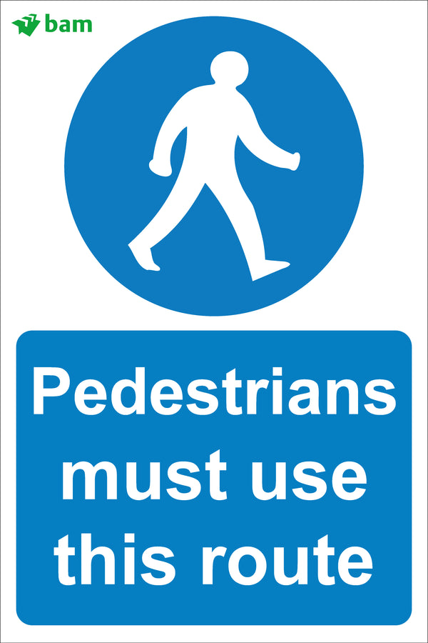 Pedestrians must use this route