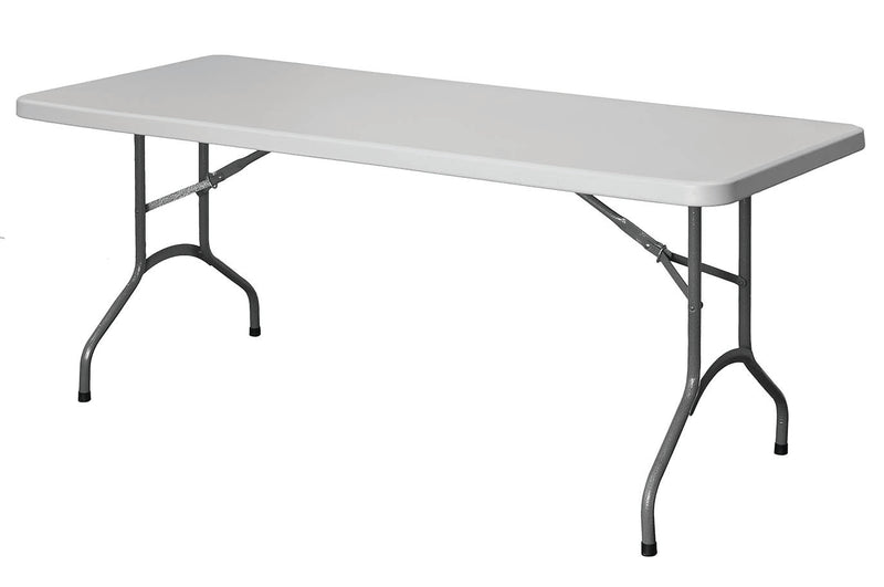 Canteen Table with fold down legs and plastic feet 1800 x 600mm
