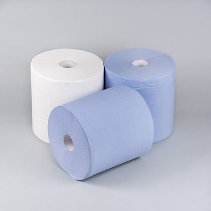 2 Ply Industrial Roll (pack of 2) 1800 sheets per roll - Recycled - White - 280mm x 360m